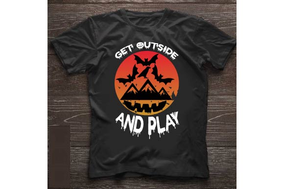 Get outside and play t shirt design template