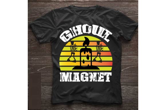 Ghoul magnet t shirt design template