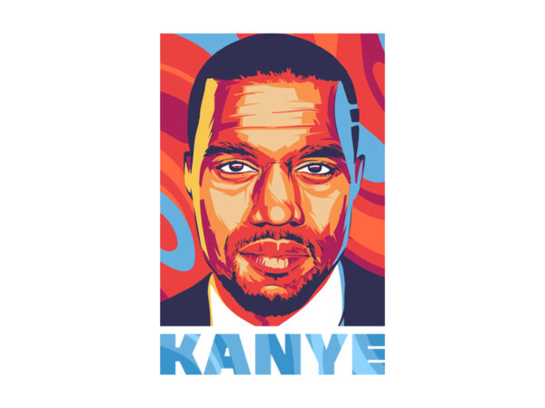 Kanye t shirt vector art