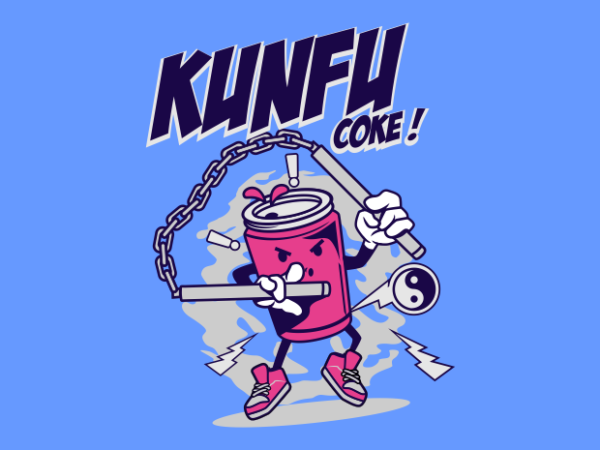 Kunfu coke t shirt vector art