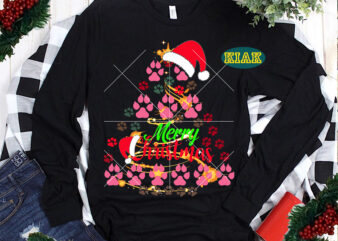 Dog paw Christmas Tree t shirt designs, Dog paw Svg, Christmas Tree Dog paw Svg, Merry Christmas t shirt designs, Funny Christmas, Funny Santa vector, Christmas Tree Svg, Christmas vector,