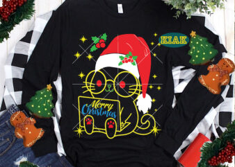 Kitten Christmas t shirt designs, Cat Svg, Funny Christmas, Funny Santa vector, Christmas Tree Svg, Christmas vector, Believe svg, Merry Christmas Svg, Santa Claus, Christmas Tree, Holiday Svg, Santa vector,