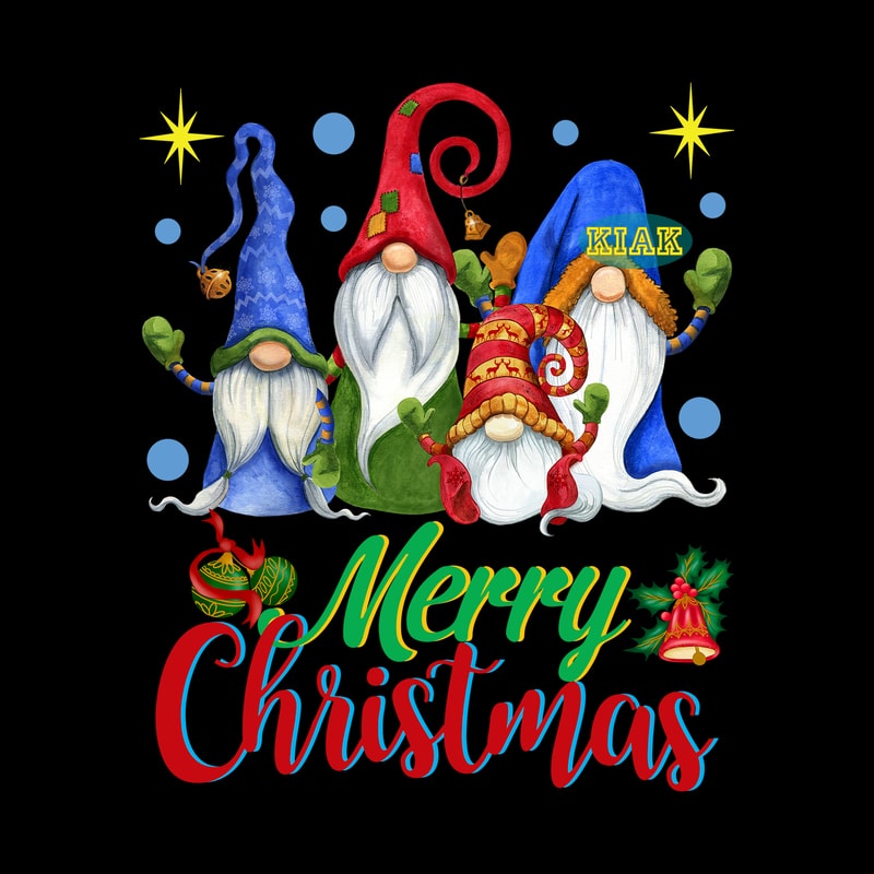 Merry Christmas Gnomes T-Shirt Template, Gnomies Christmas, Gnomes