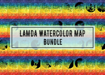 Lambda Watercolor Map Bundle
