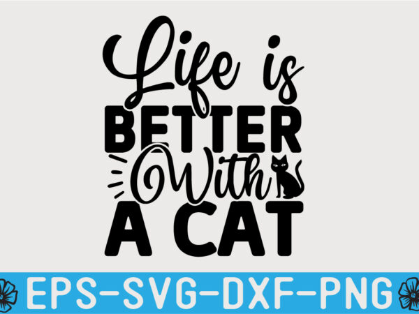 Cat svg quotes design template