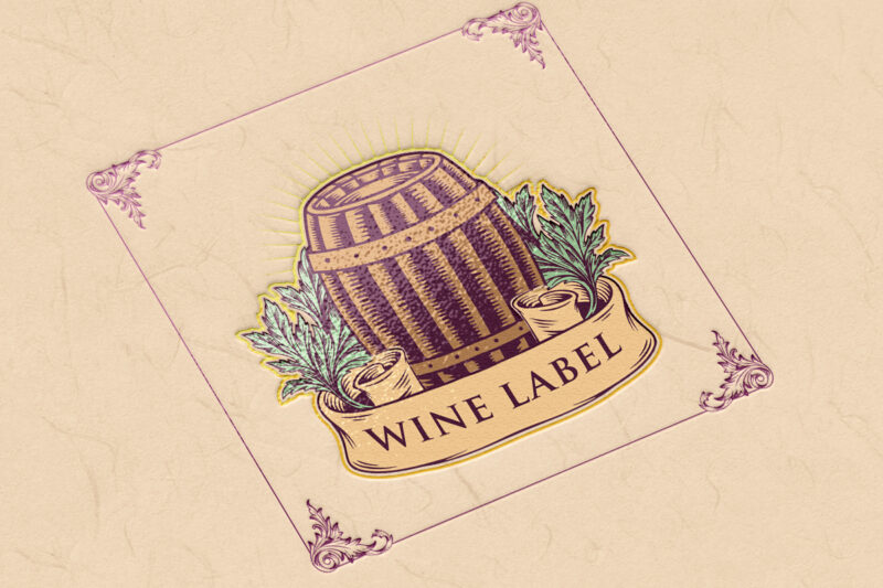 Winery Label Classic Logo Illustrations