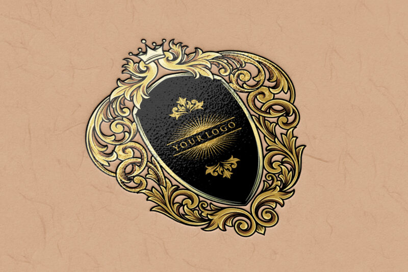 Shield King Heraldic Logo Ornaments
