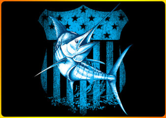 Marlin Stripes t shirt designs for sale