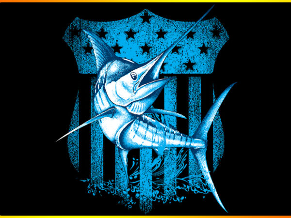 Marlin stripes t shirt designs for sale
