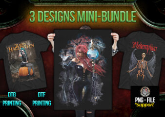 3 Designs Mini-Bundle (contains rasterization – dtg and dtf printing)