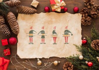 Christmas Elf Family Bundle Gift Diy Crafts Svg Files For Cricut, Silhouette Sublimation Files