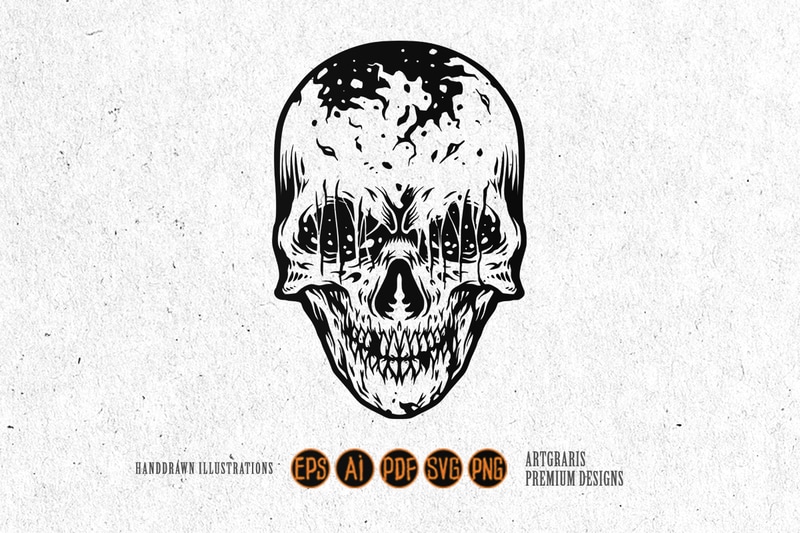 Ghost Skull Clipart Transparent Background, Cartoon Ghost Head Skull Pass,  Emoticons, Funny, Skull Illustration PNG Image For Free Download