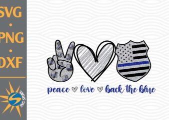 Peace Love Back The Blue PNG File