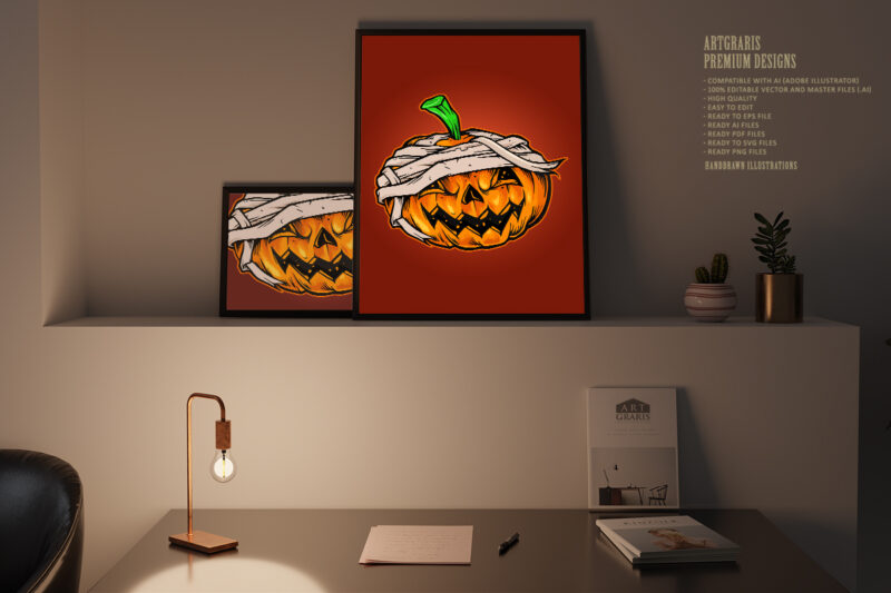 Pumpkins Halloween Mascot Horror