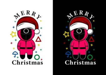 Merry christmas t shirt design, squid game, k drama, trending korean drama, squid games svg, game svg, funny christmas, game png, Squid korean drama, kdrama, squid games t-shirt design print