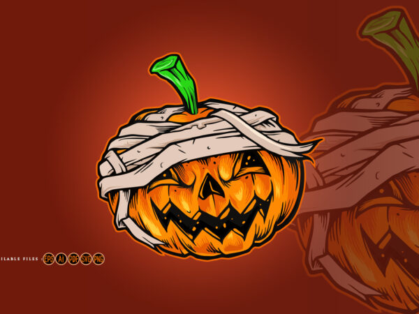 Pumpkins halloween mascot horror t shirt illustration