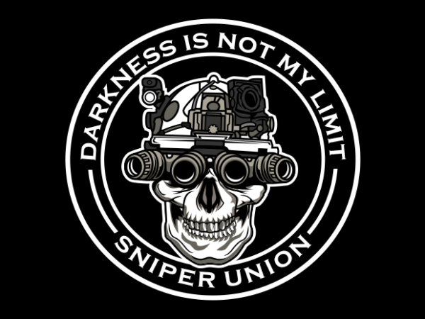 Sniper union t shirt template vector