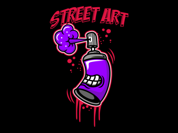 Street art cartoon t shirt template vector