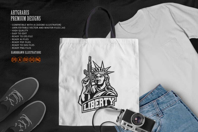 American Liberty Warrior Military Silhouette