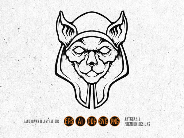 Silhouette egyptian spinx cat logo t shirt template vector Silhouette egyptian spinx cat logo t shirt template vector