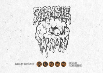 Melt Ice Cream Zombie Text