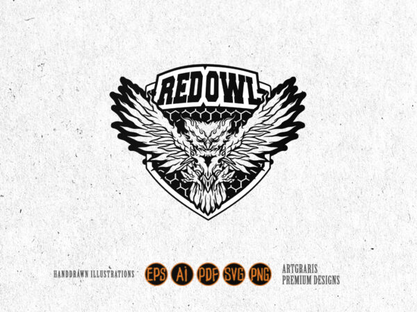 Owl flying mascot logo silhouette t shirt design online Owl flying mascot logo silhouette t shirt design online