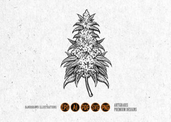 Weed Leaf Cannabis Plant Kush Silhouette