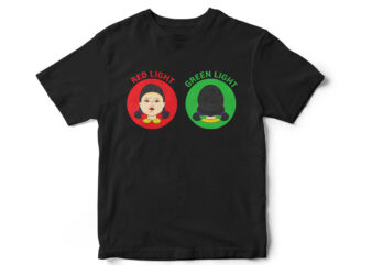 Squid Game, Red Light Green Light, Trending Korean Drama Squid Game, T-Shirt Design