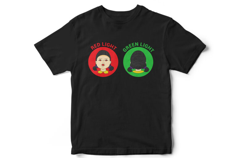 Squid Game, Red Light Green Light, Trending Korean Drama Squid Game, T-Shirt Design