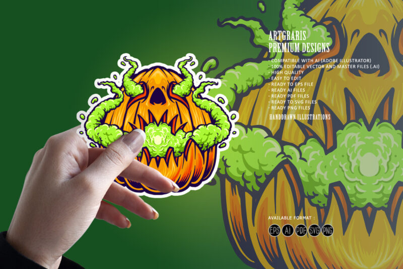 Pumpkins Vape Halloween Illustrations