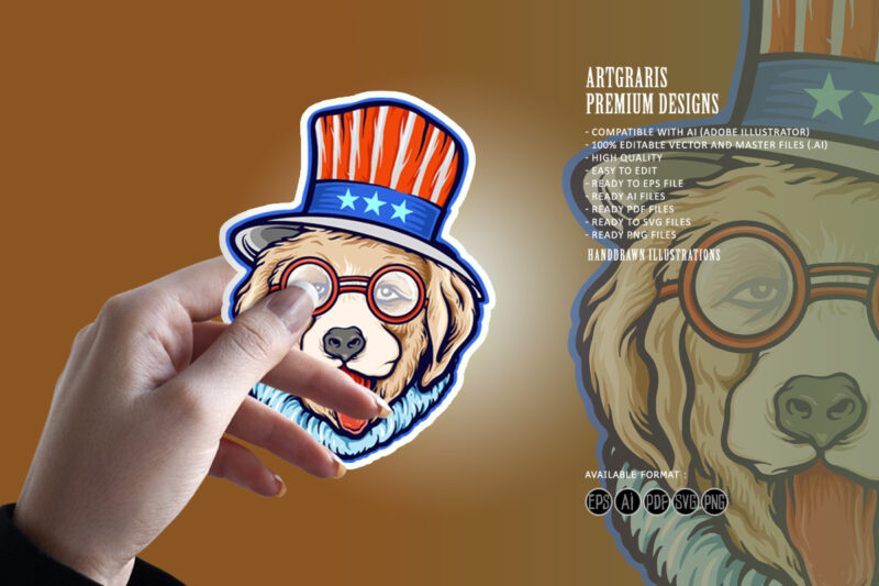 American Cool World Dog Day Mascot