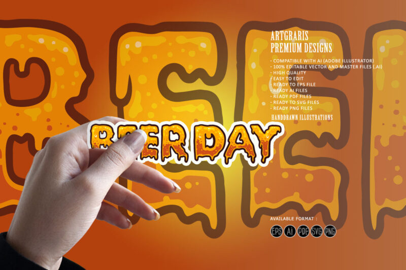 Beer Day Typeface Lettering Texture