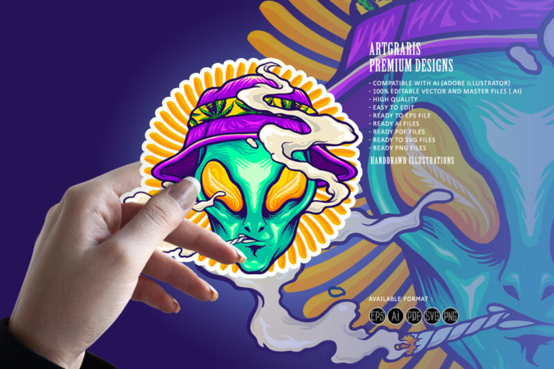 Alien Weed Smoking Summer Holiday