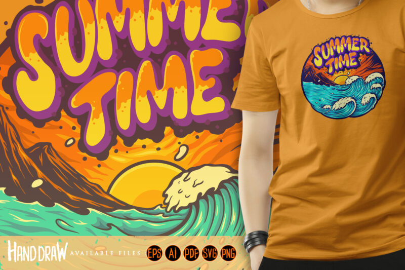 Summer Time Landscape Holiday - Buy t-shirt designs