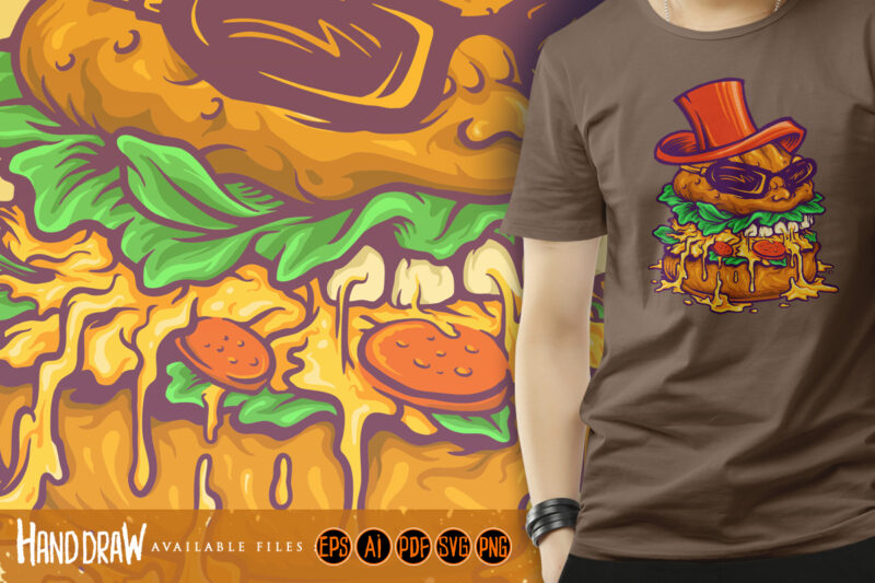 Logo Badass Burger Fast Food Mascot