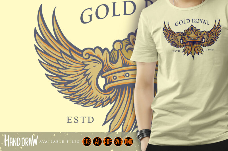 Golden Royal Crown Elegant Logo