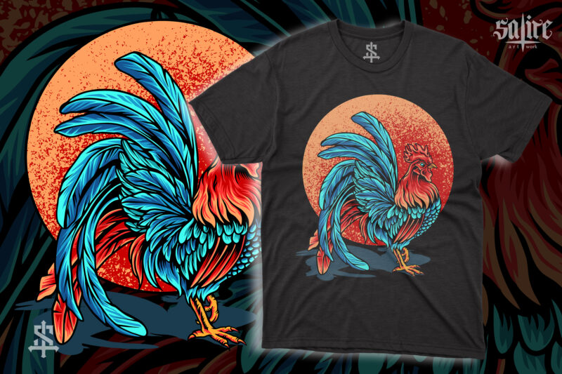 Beautiful Rooster Illustration