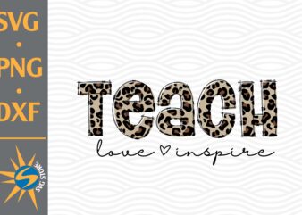 Teacher love inspire leopard png file