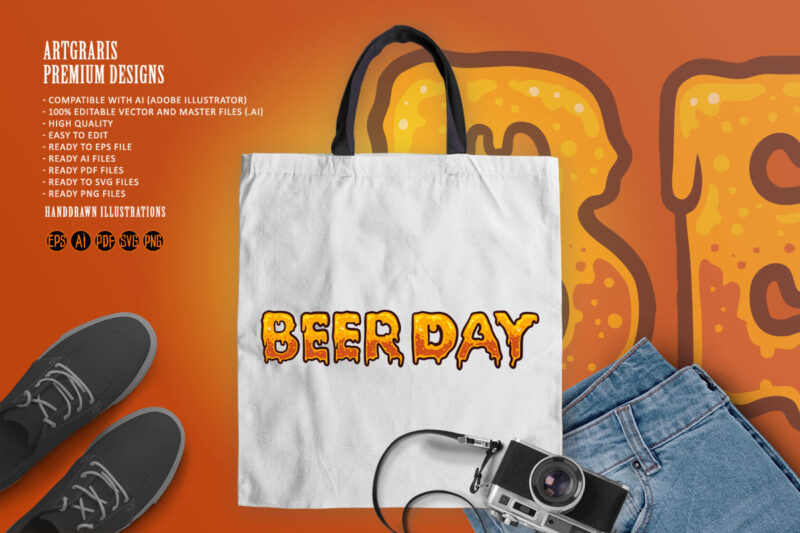 Beer Day Typeface Lettering Texture