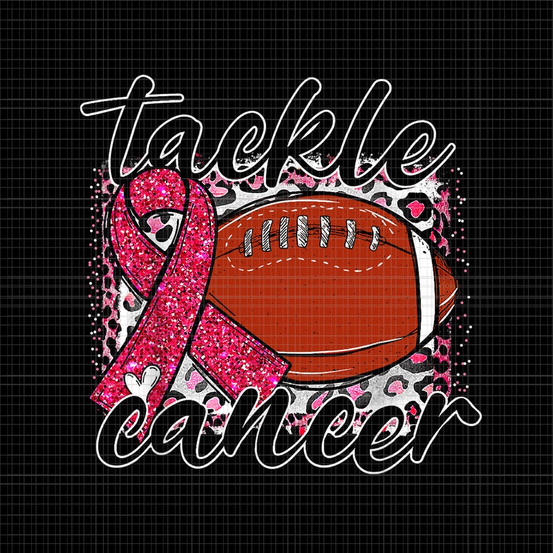 Tackle Breast Cancer Awareness Png, Tackle Cancer Football Png, Pink