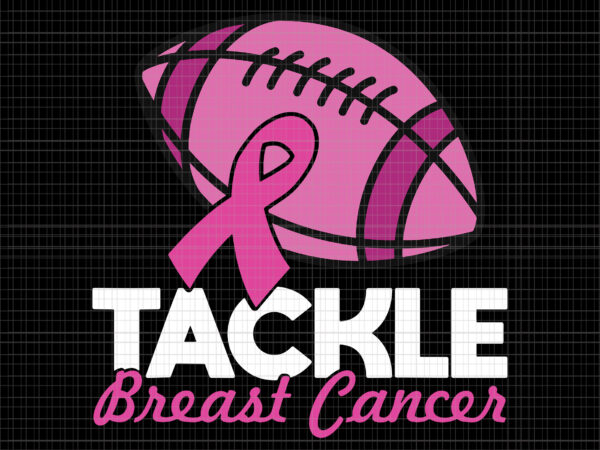 Tackle breast cancer awareness svg, tackle cancer football svg, pink ribbon leopard football svg, pink ribbon svg, halloween png, autumn png, tackle cancer pink ribbon svg t shirt designs for sale