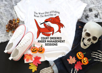The Worst Day of Fishing Beats The Best Day of Court Ordered Svg, Fishing Svg, Funny Quote Svg t shirt designs for sale