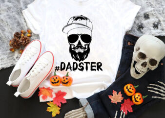 Dadster Svg, Monster Dad Svg, Daddy Svg, Father Men Funny Halloween, Halloween Svg t shirt vector illustration