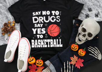 Say No To Drugs Say Yes To BasketBall Svg, BasketBall Svg, Red Ribbon Squad Week Svg t shirt template vector