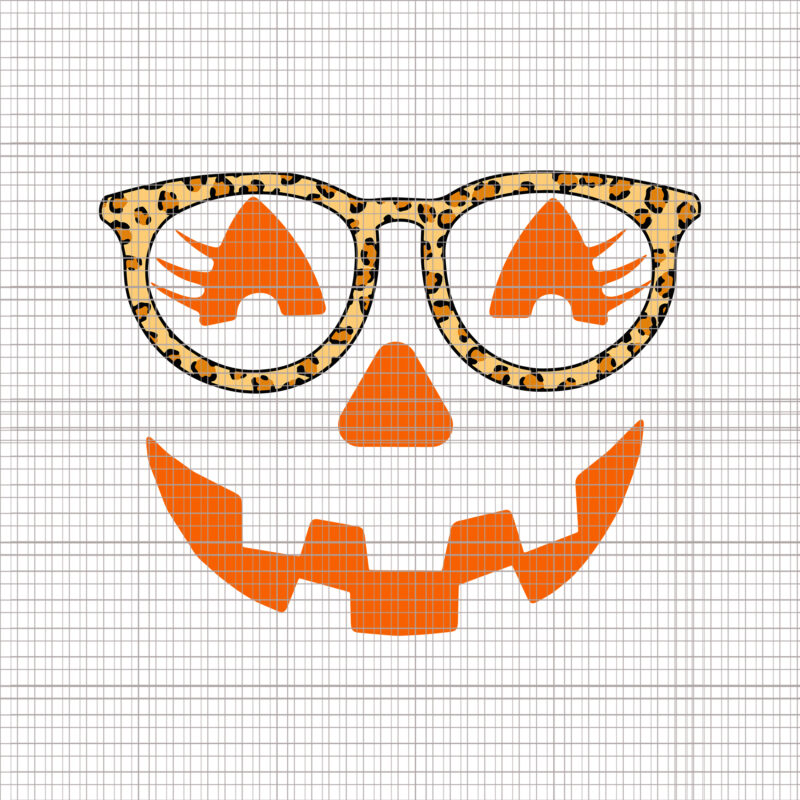 Jack O’ Lantern Pumpkin Face Women Leopard Svg, Jack O’ Lantern Svg, Pumpkin Svg, Halloween Svg
