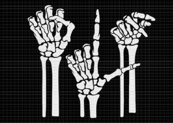 SLP Skeleton Hand Halloween Svg, Skeleton Hand Svg, Halloween Svg t shirt template vector
