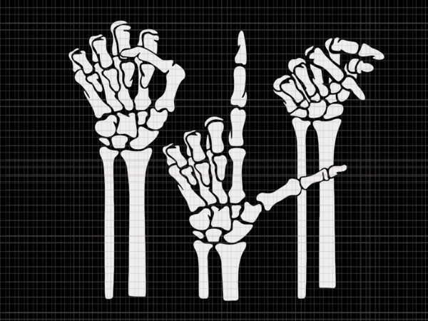 Slp skeleton hand halloween svg, skeleton hand svg, halloween svg t shirt template vector