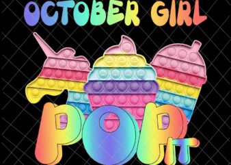 October Girl Pop It Png. October Pop It Png, Birthday Pop it Png, Pop It Png t shirt design online