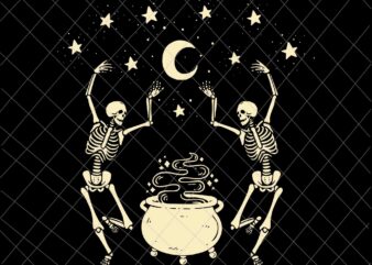 Dancing Skeletons Svg, Mystical Halloween Svg, Skeletons Halloween, Skeletons Svg