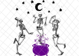 Dancing Skeletons Svg, Mystical Halloween Svg, Skeletons Halloween, Skeletons Svg
